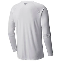 Men's  Columbia White Seattle Kraken Terminal Tackle Omni-Shade Raglan Long Sleeve T-Shirt