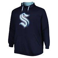 Sweat à capuche en polaire Seattle Kraken Big & Tall pour hommes, bleu profond