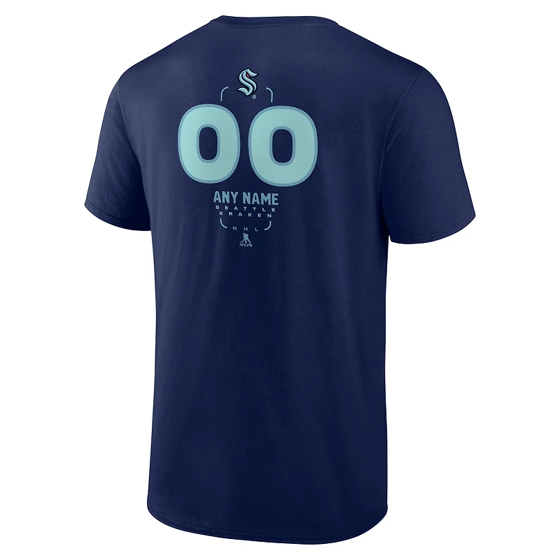 Men's Deep Sea Blue Seattle Kraken Custom Midfielder T-Shirt