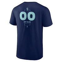 Men's Deep Sea Blue Seattle Kraken Custom Midfielder T-Shirt