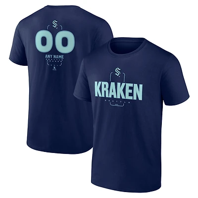 Men's Deep Sea Blue Seattle Kraken Custom Midfielder T-Shirt