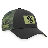Men's Fanatics Black/Camo Seattle Kraken OHT Military Appreciation Adjustable - Hat