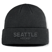 Bonnet en tricot à revers authentique Pro Road Seattle Kraken noir Fanatics pour homme