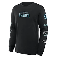 T-shirt à manches longues pour homme Fanatics Seattle Kraken Legacy noir