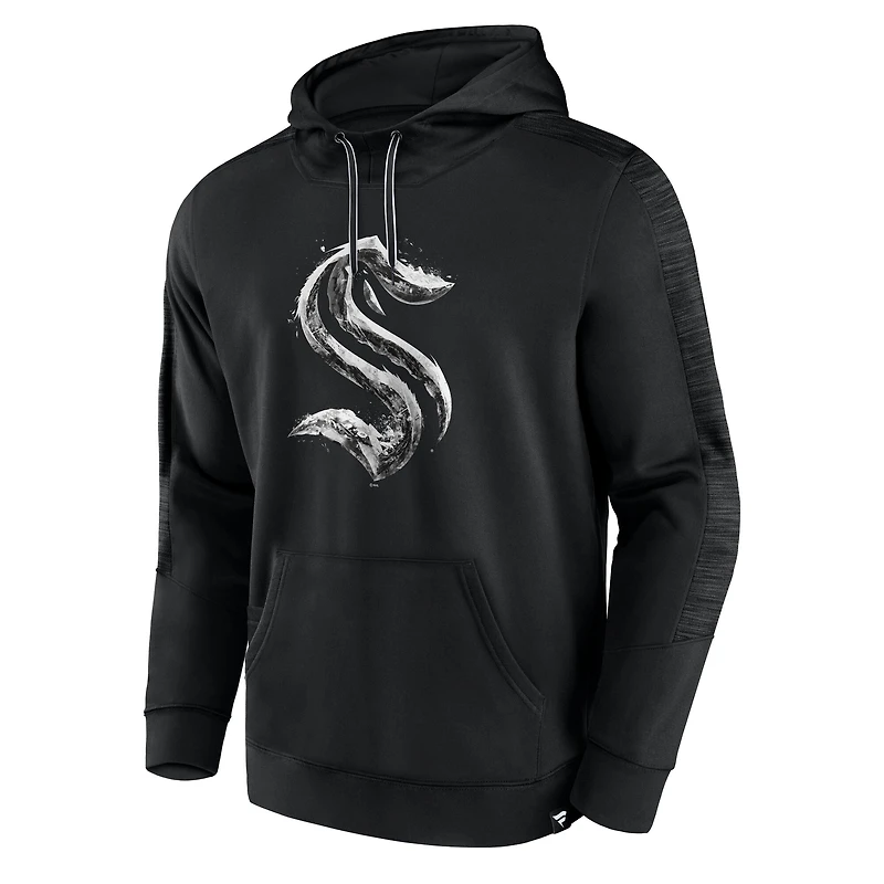 Men's Fanatics Black Seattle Kraken Iced Out Pullover Hoodie