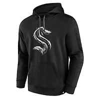 Men's Fanatics Black Seattle Kraken Iced Out Pullover Hoodie