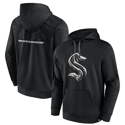 Men's Fanatics Black Seattle Kraken Iced Out Pullover Hoodie