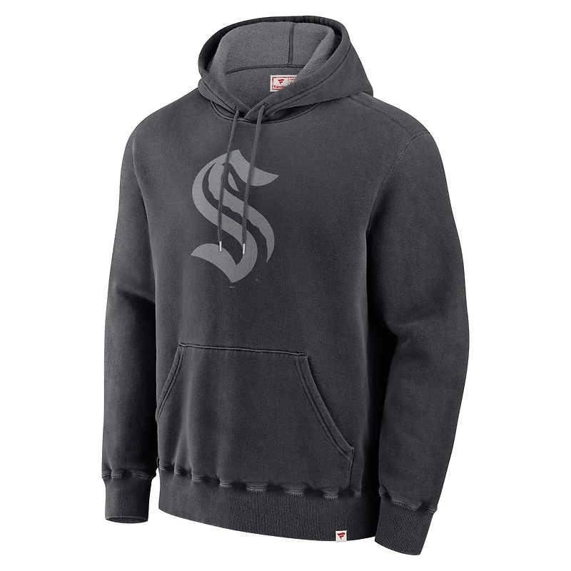 Sweat à capuche en polaire noir Seattle Kraken pour hommes Fanatics fabriqué au Canada