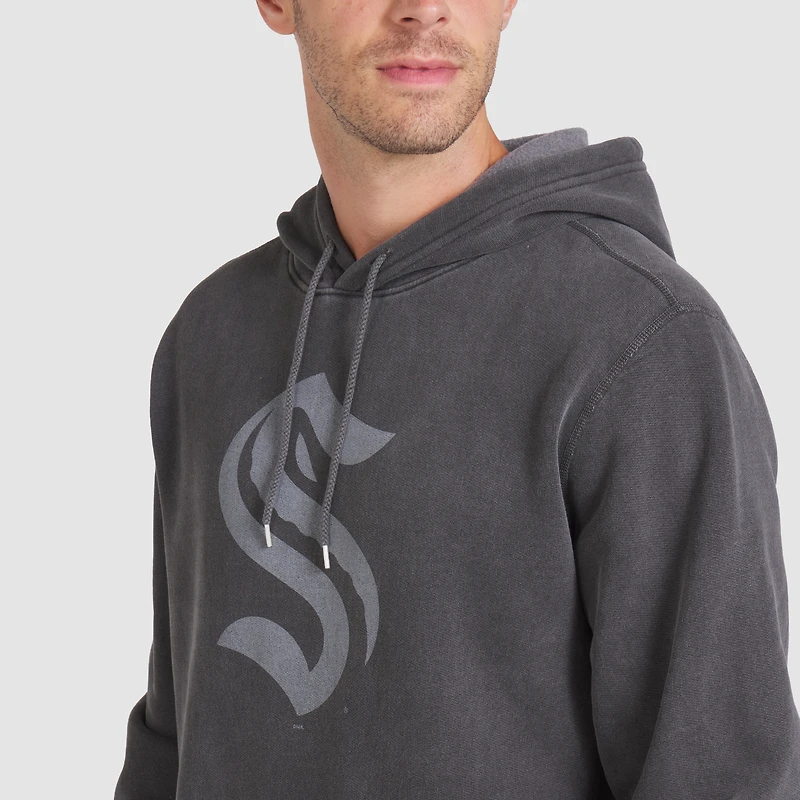 Sweat à capuche en polaire noir Seattle Kraken pour hommes Fanatics fabriqué au Canada