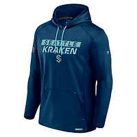 Men's Fanatics Blue Seattle Kraken Pro Rink Fleece Pullover Hoodie