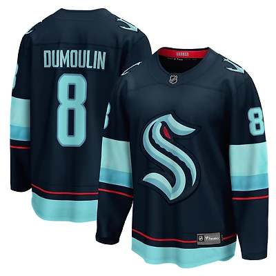 Fanatics pour hommes Brian Dumoulin Deep Sea Blue Seattle Kraken Home Breakaway Player Maillot