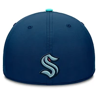 Men's Fanatics Deep Sea Blue/Light Blue Seattle Kraken Authentic Pro Rink Team Code Flex Hat