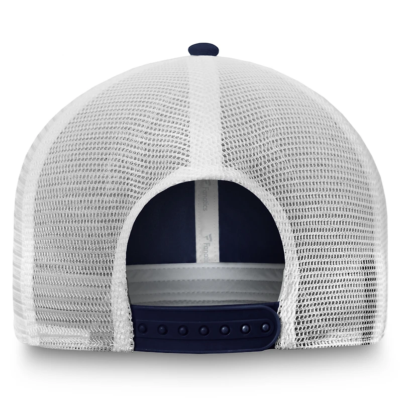 Men's Fanatics Deep Sea Blue/White Seattle Kraken Core Primary Logo Trucker Adjustable Hat