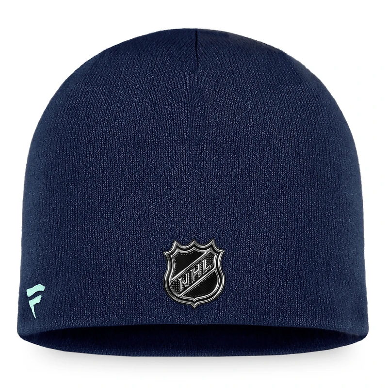 Men's Fanatics Deep Sea Blue Seattle Kraken 2022 Training Camp Authentic Pro Beanie