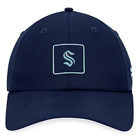 Casquette de performance ajustable Fanatics Deep Sea Blue Seattle Kraken Authentic Pro pour homme