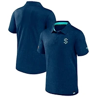 Men's Fanatics  Deep Sea Blue Seattle Kraken Authentic Pro Jacquard Polo