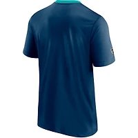 T-shirt Fanatics Deep Sea Blue Seattle Kraken Authentic Pro Locker Room pour hommes