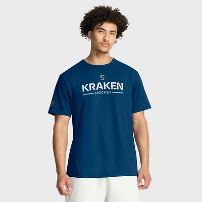 Men's Fanatics Deep Sea Blue Seattle Kraken Authentic Pro Primary T-Shirt