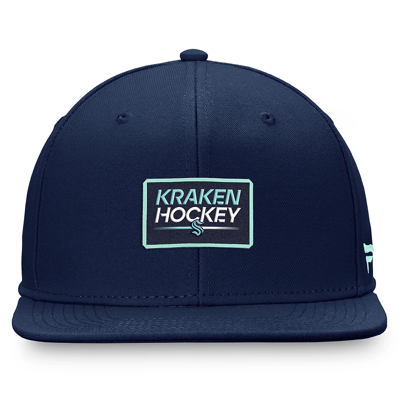 Men's Fanatics  Deep Sea Blue Seattle Kraken Authentic Pro Prime Snapback Hat