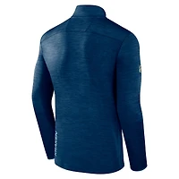 Men's Fanatics  Deep Sea Blue Seattle Kraken Authentic Pro Quarter-Zip Pullover Top