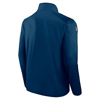 Veste polaire zippée intégrale Fanatics Deep Sea Blue Seattle Kraken Authentic Pro Rink pour homme