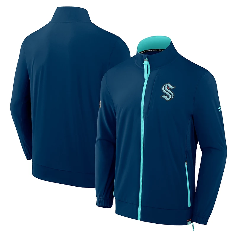 Veste entièrement zippée Seattle Kraken Authentic Pro Rink Fanatics Deep Sea pour hommes