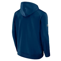 Sweat à capuche authentique Pro Rink Seattle Kraken bleu marine pour homme Fanatics
