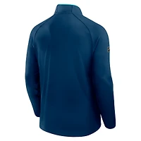 Men's Fanatics Deep Sea Blue Seattle Kraken Authentic Pro Rink Training Quarter-Zip Pullover
