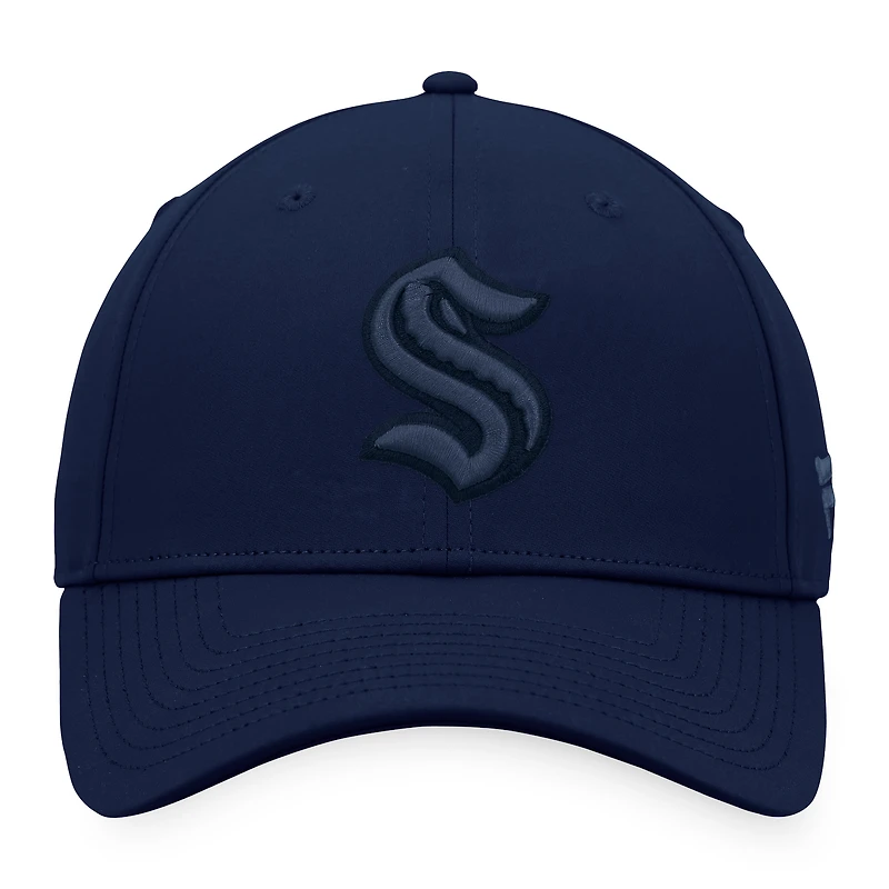Men's Fanatics Deep Sea Blue Seattle Kraken Authentic Pro Road Snapback Hat