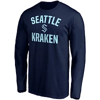 T-shirt à manches longues Fanatics Deep Sea Seattle Kraken Big & Tall Victory Arch pour hommes