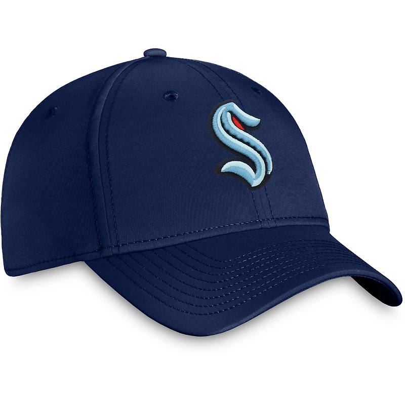 Fanatiques pour hommes de marque Deep Sea Blue Seattle Kraken Core Primary Logo Flex - Casquette