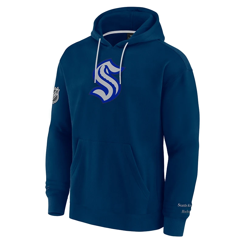 Men's Fanatics Deep Sea Blue Seattle Kraken Elements Pace Pullover Hoodie
