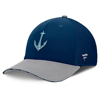Casquette Fanatics Deep Sea Blue Seattle Kraken Fundamentals Span Flex pour homme