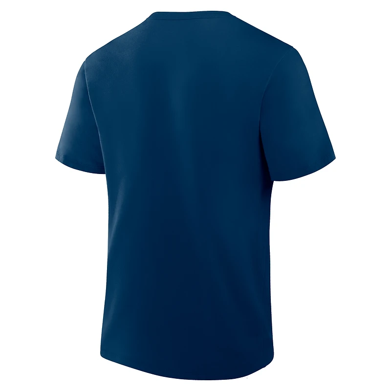 T-shirt Fanatics Deep Sea Blue Seattle Kraken Hat Trick Legacy pour homme