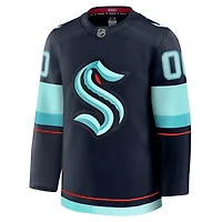 Men's Fanatics Deep Sea Blue Seattle Kraken Home Premium Custom Jersey