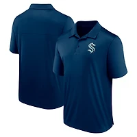 Men's Fanatics  Deep Sea Blue Seattle Kraken Left Side Block Polo