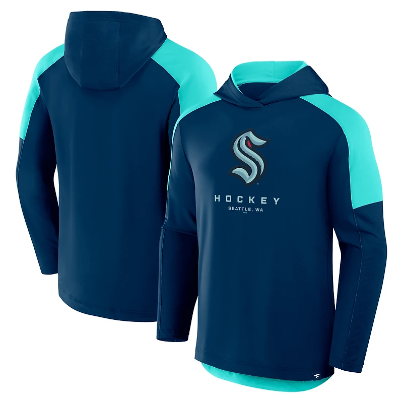 Sweat à capuche de transition pour homme Fanatics Deep Sea Blue Seattle Kraken Meta Game