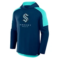 Men's Fanatics Deep Sea Blue Seattle Kraken Meta Game Transitional Pullover Hoodie