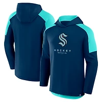 Men's Fanatics Deep Sea Blue Seattle Kraken Meta Game Transitional Pullover Hoodie