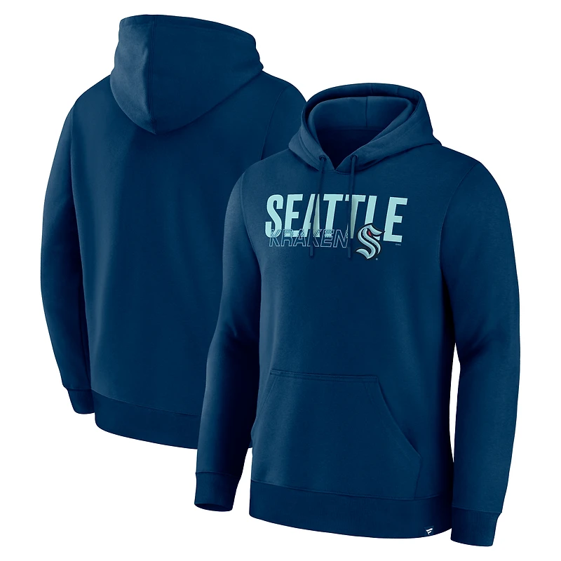Men's Fanatics Deep Sea Blue Seattle Kraken Net Minder Legacy Hoodie