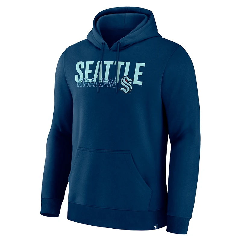 Men's Fanatics Deep Sea Blue Seattle Kraken Net Minder Legacy Hoodie