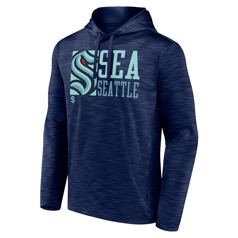 Sweat à capuche Fanatics Deep Sea Blue Seattle Kraken Never Quit pour hommes