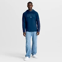 Men's Fanatics Deep Sea Blue Seattle Kraken Penalty Shot Long Sleeve Hoodie T-Shirt