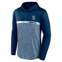 Fanatics Deep Sea Blue Seattle Kraken Podium pour hommes - Chandail à capuchon