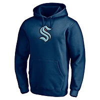 Fanatics Branded Deep Sea Blue Seattle Kraken Primary Team Logo - Chandail à capuchon