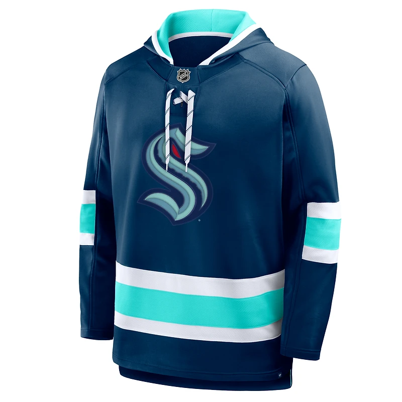Sweat à capuche polaire bleu marine Seattle Kraken Prime Time Fanatics pour homme