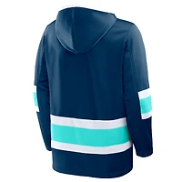 Sweat à capuche polaire bleu marine Seattle Kraken Prime Time Fanatics pour homme