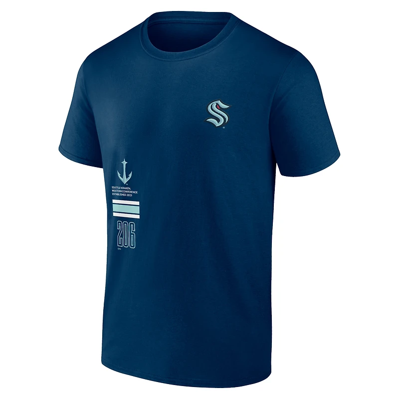 T-shirt fanatiques Deep Sea bleu Seattle Kraken Represent pour hommes