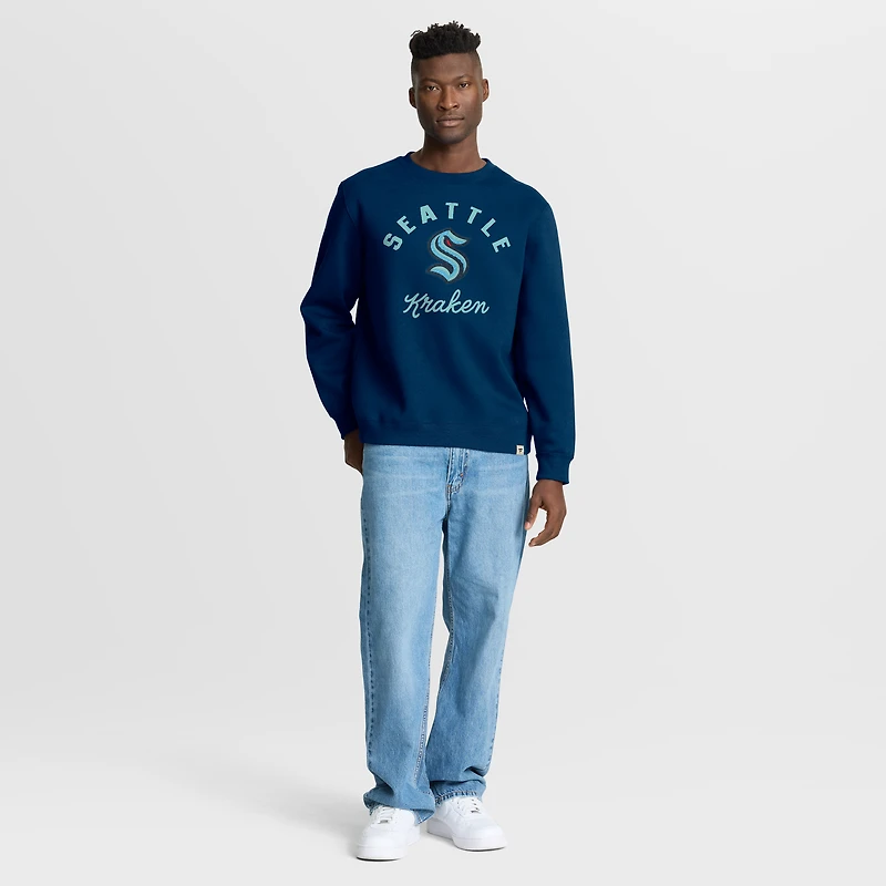 Sweat-shirt Fanatics Deep Sea Blue Seattle Kraken Stickler pour homme