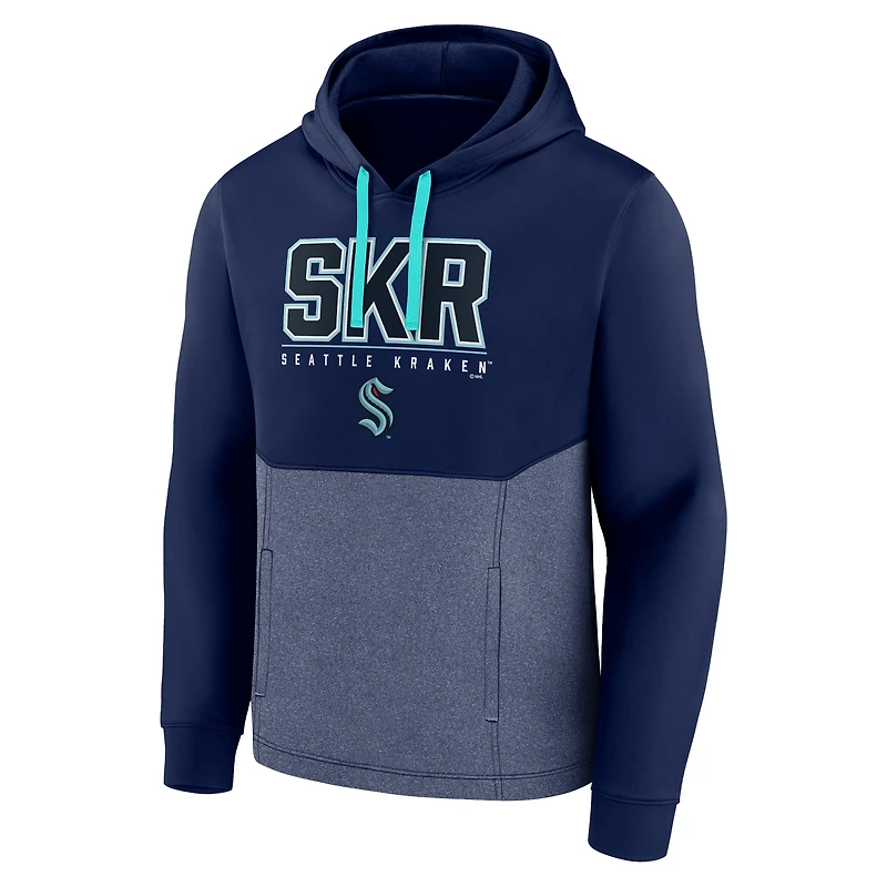 Fanatics Deep Sea Blue Seattle Kraken Successful Tri-Blend Pull à capuche pour hommes